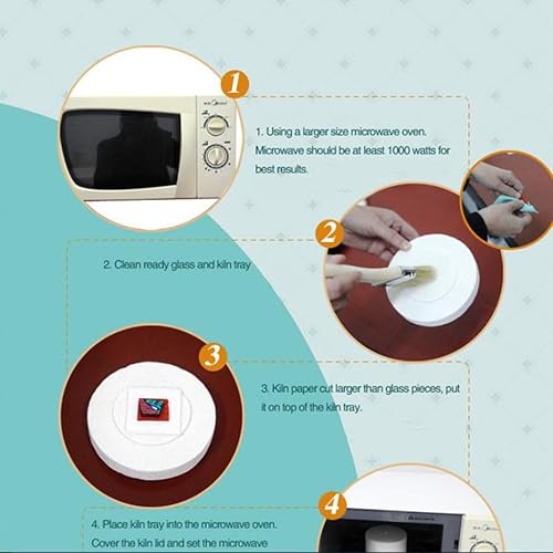 sharprepublic 6 Pièces Four à Micro-ondes électrique Petit Kit Pour Four à Fusion De Verre Fournitures Moules Pour Four à Micro-ondes Utilisation à La Maison Bricol - Nail Gallerys