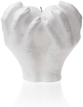 Candellana Bougie Hand Love Edition | Hauteur : 16 cm | Blanc | Fabriquée à la main dans l'UE – 15,2 x 15,2 x 15,2 cm - Nail Gallerys