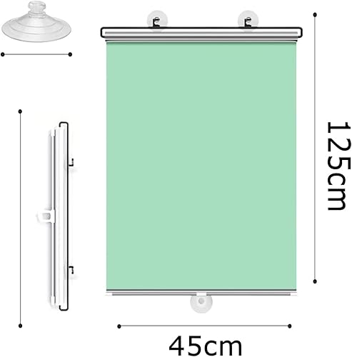 Store de Fenêtre occultant a Ventouse, Store Enrouleur Pare-Soleil, Rideau rétractables temporaires, Tissu à Thermo, Enrouleurs Protection Solaire Intimité, sans Perçage,pour Chambre - Nail Gallerys