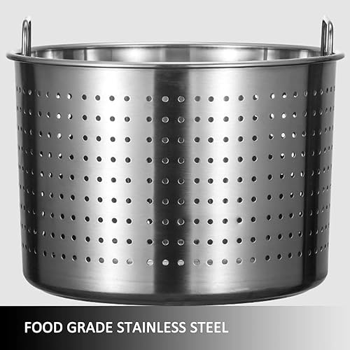 LRTYZBD Crawfish Marmite à friteuse à dinde en acier inoxydable avec panier passoire et cuiseur vapeur pour la cuisine en plein air et le brassage à la maison - 35 cm - Nail Gallerys