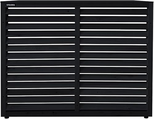 Revêtement de pompe à chaleur, pare-vue, en bois imprégné, anthracite, pour appareils extérieurs, climatisation, 100 x 83 x 53 cm - Nail Gallerys