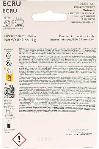 Jaquard IDYE Teinture textile pour tissus et vêtements naturels Écru - Nail Gallerys