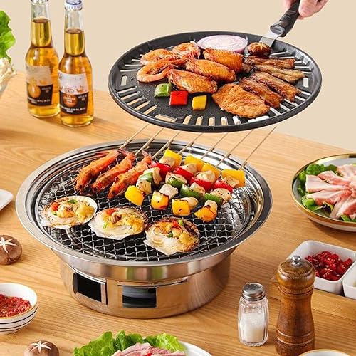 AIZYR Poêle À Barbecue Portable Gril De Barbecue Au Charbon d'acier Inoxydable, Barbecue Coréen pour La Cuisine À La Maison, Le Jardin Extérieur, Le Poêle À Barbecue,big - Nail Gallerys