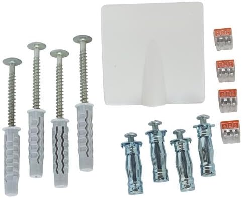 SOMATHERM FOR YOU, Kit d'installation complet pour radiateur électrique - Vis et chevilles pour paroi pleine et creuse, borniers 3 entrées, sortie de câble à encastrer - Nail Gallerys