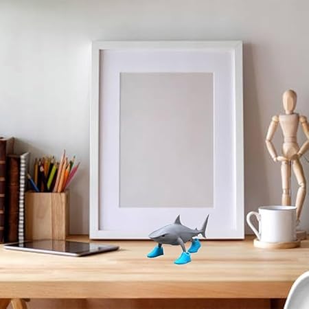 Tralalero Tralala Décoration de bureau, figurine humoristique de requin italien Brainrot Meme, impression 3D créative requin dans des baskets, requin dans des chaussures, décoration d'intérieur - Nail Gallerys