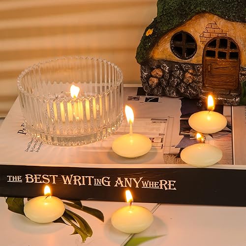 100 PCS bougies flottantes non parfumées pour centres de table, bougies chauffe-plat, pour anniversaire, mariage, piscine, spa, Saint-Valentin, baignoire, maison, dîner, décoration de fête de Noël - Nail Gallerys