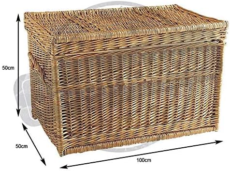 Malle de rangement en osier buff 100 x 50 x 50 cm - Nail Gallerys