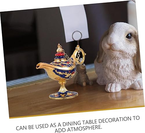 PRETYZOOM Lampe À Souhaits Vintage Alliage De Zinc pour Décoration De Table pour Mariages Et Fêtes Ornement De Maison Carvé Décoration De Noël Et Anniversaire - Nail Gallerys