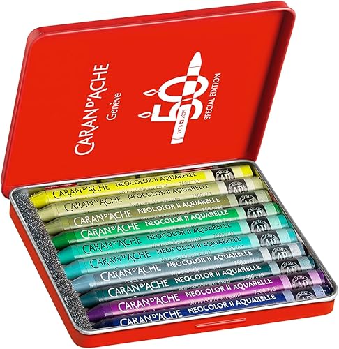Caran d'Ache Neocolor II 50 years Specal Edition Lot de 10 pièces - Nail Gallerys