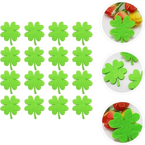 PartyKindom 50 Pièces Accessoires D'accessoires De Cheveux à Quatre Feuilles Tissu Patchs Mignons Correctifs Patchs De Vêtements Feutrine Vert - Nail Gallerys