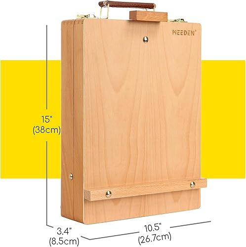 Meeden Boîte à croquis en bois de hêtre massif et universel, avec boîte de rangement pour artistes Plein Air, étudiants et débutants - Nail Gallerys