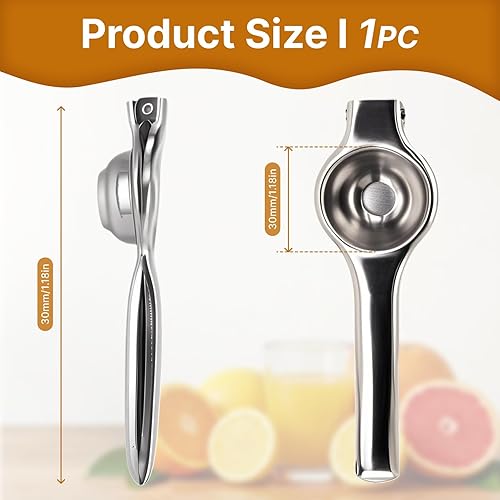 Presse Agrumes Manuel, Presse Citron Inox, Presse Agrumes de 7 cm, Presse Citron et Orange en Alliage de Zinc, Durable, Anti-Corrosion, Idéal pour Cuisine, Bar et Restaurant - Nail Gallerys