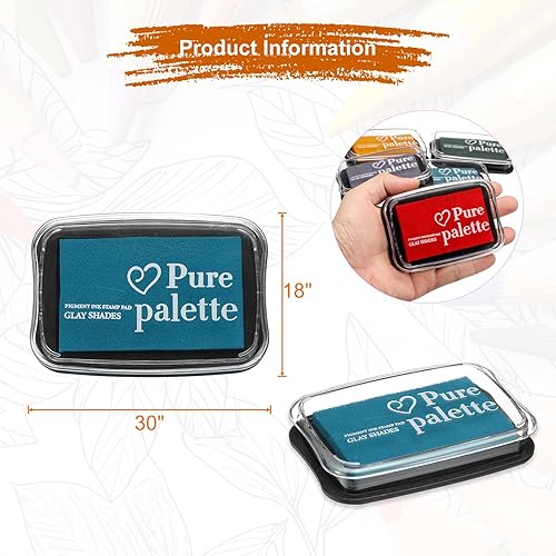 QUARKZMAN Tampon encreur pour Doigt pour tampons en Caoutchouc, 18 x 30 Pouces, Tampon encreur pigmenté Lavable pour Empreintes de Mains et de Pieds, Papier, Bois, Tissu, Scrapbooking, Bleu - Nail Gallerys