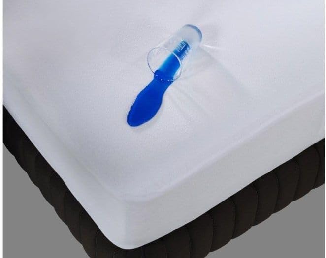 Protege Matelas - ALESE 160 x 200 cm Impermeable Blanc Queen Size avec Un Bonnet de 30 cm Extensible plastifié - Nail Gallerys