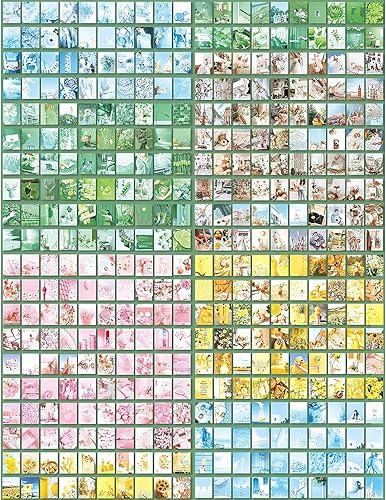 Lot de 800 feuilles d'album de collection vintage - Papier à lettre pour scrapbooking - Style paysage - Collection naturelle - Accessoires de bricolage - Papier à lettre décoratif pour scrapbooking.. - Nail Gallerys