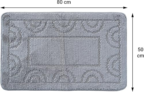 Comart, Nicole Tapis de Salle de Bain, séchage Rapide, Fond antidérapant en Latex, Couleur Unie, Dessous de Douche et Baignoire, pour WC et Bidet, Lavable en Machine, rectangulaire 66 x 140 cm, - Nail Gallerys