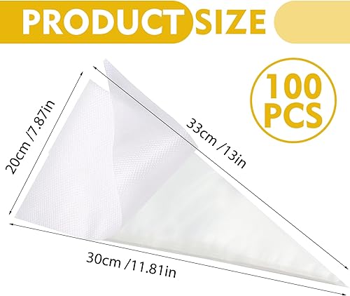 Poche a Douille Patisserie, 100 Pcs Poches à Pâtisserie Jetables, Très Approprié pour Faire des Gâteaux et des Biscuits, pour Deco Gateau, Cupcake, Pâtisserie - Nail Gallerys