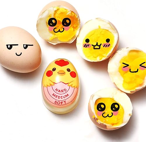 MHwan minuterie doeuf Bouilli, minuterie doeufs Cuisine, Minuterie à Oeufs à Changement de Couleur Minuterie à Oeufs sûre réutilisable pour Faire bouillir des Oeufs, 5.9X4.1X3.3cm - Nail Gallerys