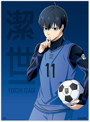 Grupo Erik Lot de 2 mini posters Blue Lock - 38 x 52 cm - Affiche d'art expédiée enroulée dans une boîte de protection - Blue Lock Gifts - Nail Gallerys