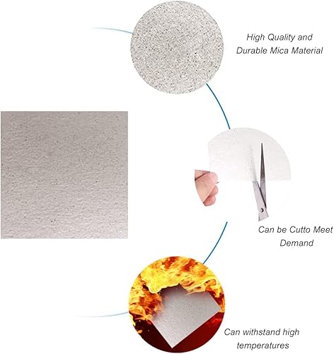 Helweet Mica Plaque, 8 Pièces, Argenté, Accessoire de Remplacement pour Micro Ondes, pour Micro Onde - Nail Gallerys