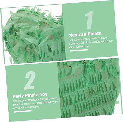 KONTONTY Cactus Piñata Figurine De Cactus En Papier Pinata Ananas Décorations De Fête Cinco De Mayo Mini-cactus Jouet De Pinata De Festival Pinata Hawaïenne De Bonbons Jouet Pinata - Nail Gallerys