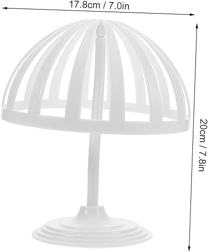 UKCOCO présentoir à Chapeaux Porte- Porte-Chapeau sur Pied Support d'affichage de Casquette Porte-Chapeau de Table présentoir de Perruques Plastique Blanche - Nail Gallerys