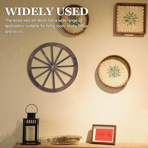 Roue de Chariot décorative en Bois de Style Vintage - 50 cm - décoration Murale pour Jardin, Bar et terrasse - Roue en Bois Rustique Qui Attire Tous Les Regards dans Votre Maison - Nail Gallerys