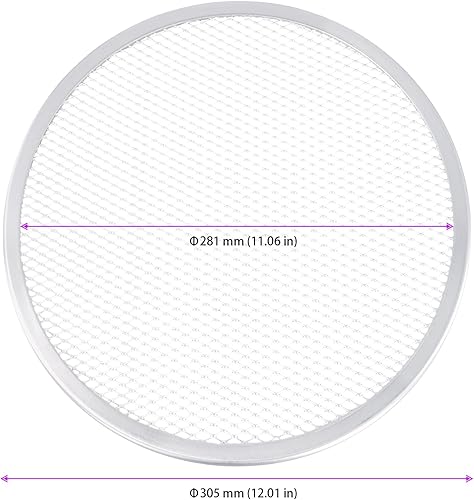 MUKSEUT Lot de 4 grilles à pizza rondes en aluminium de 30,5 cm - Antiadhésives - Pour la maison et la cuisine - Nail Gallerys