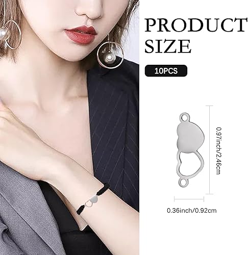 COGCHARGER Pendentifs en acier inoxydable en forme de cœur pour meilleure amie, fabrication de bracelets d'amitié, cadeaux pour femmes, filles, amies - Nail Gallerys