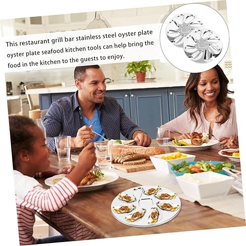 MAGICLULU 2pièces Plateau à Huîtres Acier Inoxydable De Accessoire De Cuisine Pratique pour Fruits De Mer Facile à Nettoyer Et - Nail Gallerys