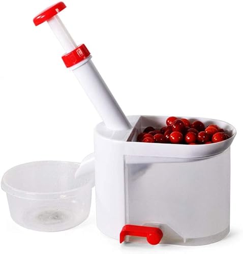 Dénoyauteur de cerises avec conteneur de gadgets de cuisine outil pour faire tarte et confiture rouge - Nail Gallerys