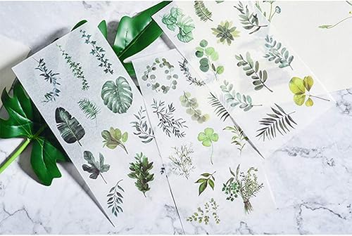 SUPVOX 2 PCS Scrapbook Autocollant Feuillage Feuilles Fleurs DIY Album Photo Décor DIY Journal Album Album Étiquette Stick Scrapbooking Autocollant - Nail Gallerys