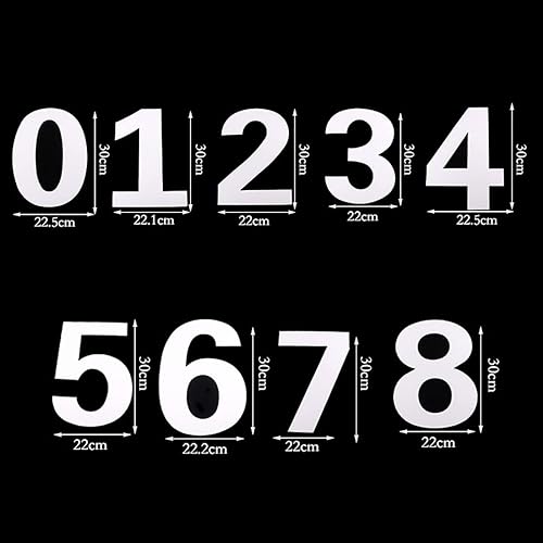 Modèle de Gâteau, 12 pouces Pochoirs 0–8 Numéro Stencils Gabarit Number Cake, Utilisé pour faire des gâteaux multicouches à la crème et aux fruits, Matériau PVC（blanc） - Nail Gallerys