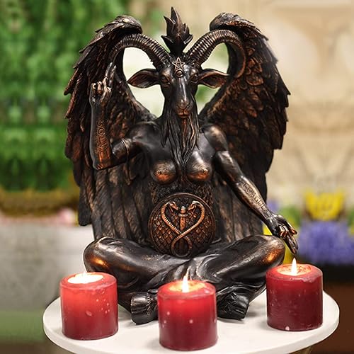 Baphomet Statue Bronze 16cm - Lucifer Mendez Chèvre Démon Statue païenne - Nail Gallerys
