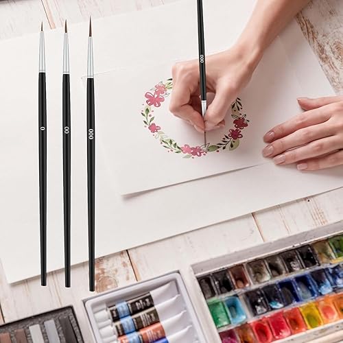 Zhenghebuy 30 Pièces Ensemble de Pinceaux Fins,3 Tailles de Pinceaux Micro Détails,Pinceau de Modélisme pour Acrylique,Huile,Aquarelle,Nail Art - Nail Gallerys