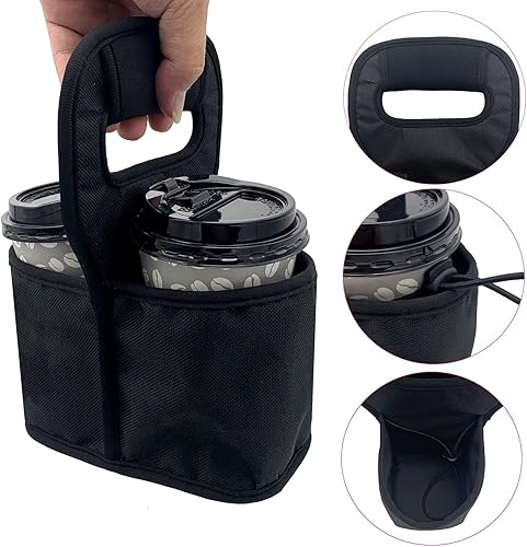 Kostoo Porte-gobelet portable et porte-gobelet réutilisable pour boissons chaudes ou froides, avec sangle de fixation élastique réglable - Nail Gallerys