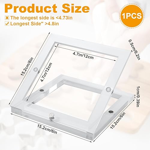 15,2 x 15,2cm Support Pochoir à Biscuits, Acrylique Cadre Fixation Pochoir à Biscuits Outil Fabrication Biscuits Magnétiques Outil Cuisson pour Décoration Biscuits À L'Aérographe Sucre Glace Royal - Nail Gallerys