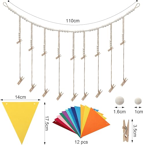 APOMOONS 110 cm de Long Photo à Suspendre,Présentoir Photo à Suspendre avec Pinces en Bois, Support Photo de Support pour Photos, Décoration Murale Bohème - Nail Gallerys