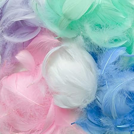 Plumes Naturelles 4-8cm Petite Plume d'Oie Flottante Plume Colorée pour Artisanat Bijoux de Mariage Maison DIY Décoration Plumes-Bleu Lac, 500pcs - Nail Gallerys