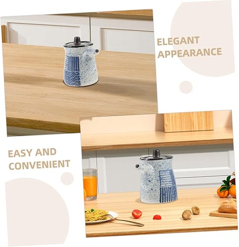 PHENOFICE Ensemble De 2 Pots à Sauce En Céramique Distributeurs De Vinaigre Et De Sauce Soja Ustensiles De Cuisine Pour Un Assaisonnement Facile - Nail Gallerys