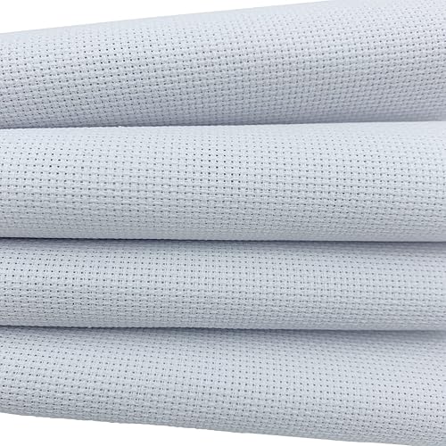 aufodara Lot de 4 Toile Aïda Point de Croix 36 x 36 cm Tissus Broderie Blanc 14 fils - Nail Gallerys