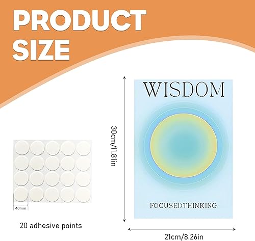 KHDULQ Posters Lot De 4 Posters Aura,Aura Positive Pour Chambre Coucher,Style EsthéTique,Oile,Art Mural Abstrait,DéCoration Murale,Tableau Decoration Murale Pour Chambre Salon 21x30 Cm Sans Cadre - Nail Gallerys