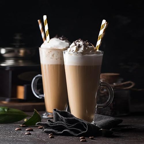 Lot de 125 pailles à cocktail, à rayures vertes et blanches, en papier à pois, 5 styles pour mariage, anniversaire, fête, décoration de cocktail - Nail Gallerys