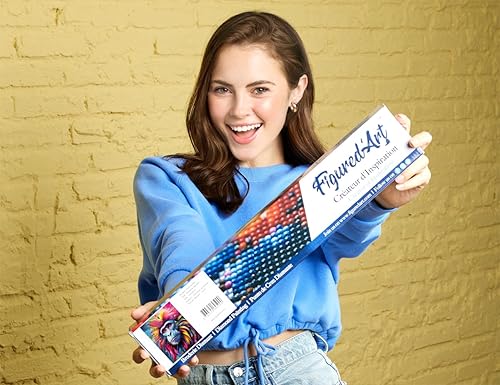 Figured’Art Diamond Painting Broderie Diamant 40x50cm Toile Entière Roulée avec Strass Perles Carrés - Koala Coloré Abstrait - Kit Complet 5D DIY Activité Manuelle Loisirs Créatifs Adultes - Nail Gallerys