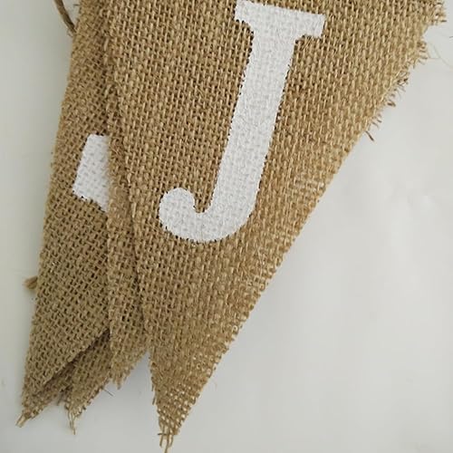 FSSTUD Guirlande de fanions « Just Married » en toile de jute à suspendre pour fête prénuptiale, bannière vintage, décoration de mariage bohème à suspendre pour cérémonie, réception - Nail Gallerys