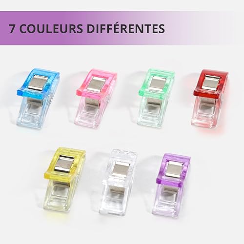 50 PCS Pince Couture, Clips Couture en Plastique, Plastique Pince Couture Clip, Polyvalentes Couture Accessoires pour Coudre, Piquer, Crocheter, Tricoter et Tricoter, Couleurs Assorties - Nail Gallerys