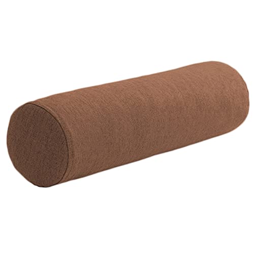 EN AyuL Coussin traversin rond pour la tête, coussin cylindrique en lin pour protection de chevet, canapé, accoudoir, coussin de soutien lombaire (rond - 15 x 50 cm, beige) - Nail Gallerys