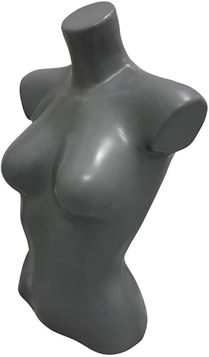 fella4stores Buste basique pour femme 34/36, entièrement formé et incassable, mannequin de mode, mannequin en plastique PE, autoportant, idéal pour présentation de vêtements et décoration, gris - Nail Gallerys