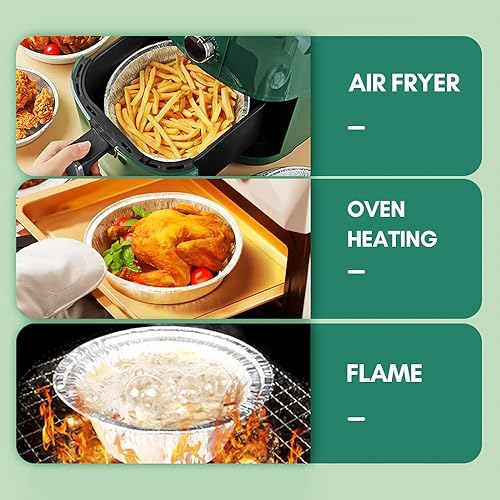 TFixol Lot de 20 plaques rondes en aluminium de 17,8 cm pour friteuses, pâtisserie, stockage, rôtissage, argent, 17,8 cm - Nail Gallerys