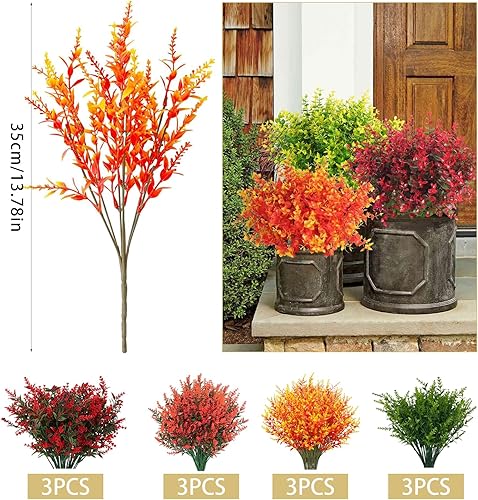 EnixwH 10 Bouquet Automne Artificielle Fleur Automne Bouquet De Fleurs Artificielles Deco Fleurs d'automne Artificielles Qui Ne Se Décolorent, Decoration Automne pour Intérieur et Extérieur - Nail Gallerys